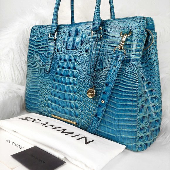 Brahmin Handbags - Brahmin Finley Carryall Lagoon Melbourne